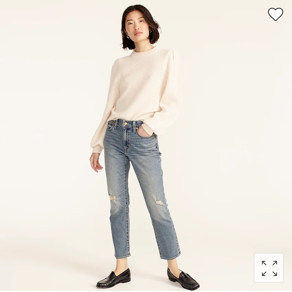 J Crew Tall Slim Boyfriend Jean in Tinted Indigo Wash-33T